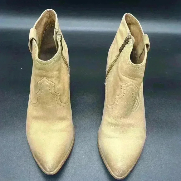 FRYE Reina bootie womens 8 cognac western leather - Picture 4 of 10